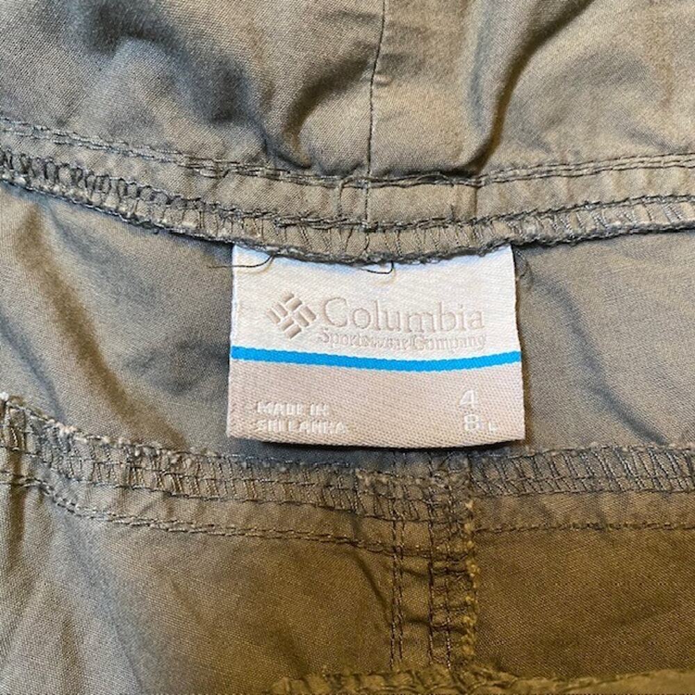 Columbia Olive Green Bermuda Shorts Womens 4 Hot Spring Falls Outdoor All Cotton - Picture 7 of 8